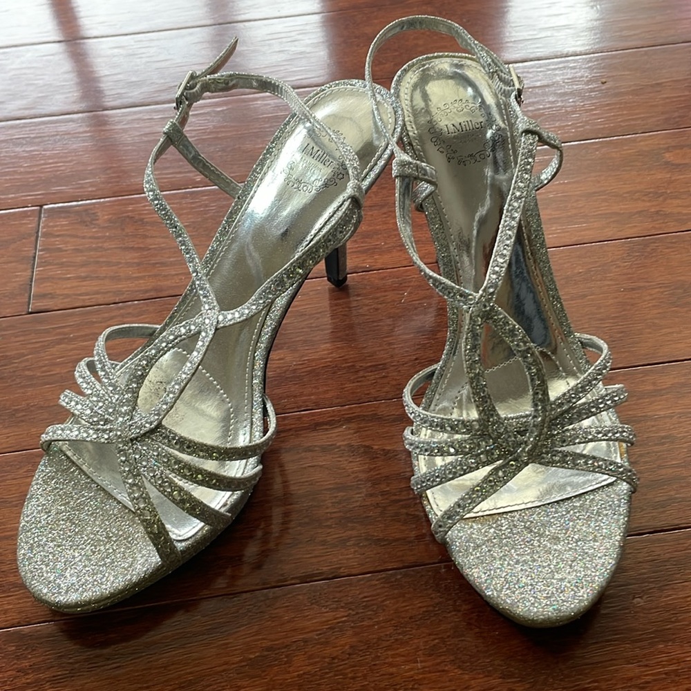 Silver Rhinestone sparkly sandals